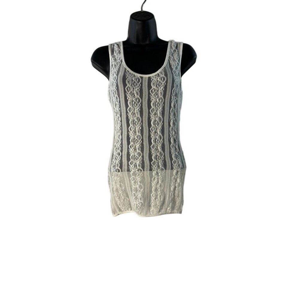 Sleeveless White Lace Top By Love Culture